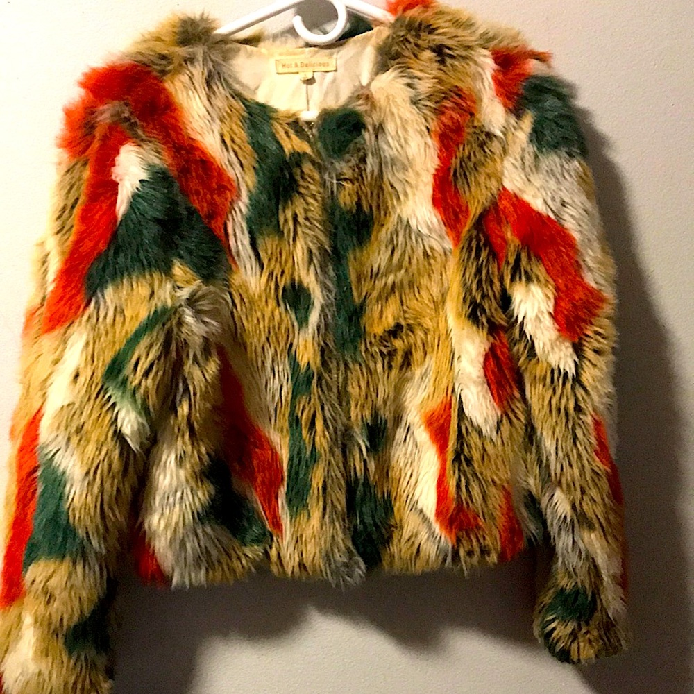 Faux fur multi color